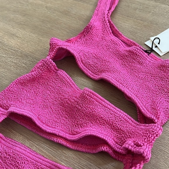 Bond-Eye Australia Rico One Piece Cut Out Swimsuit One Size Fuschia Pink - Picture 4 of 7